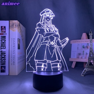 โคมไฟนีออน LED รูปอนิเมะ Akame Ga Kill Esdeath 3d ของขวัญวันเกิด สําหรับตกแต่งห้อง