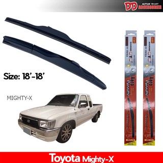 ที่ปัดน้ำฝน ใบปัดน้ำฝน ซิลิโคน ตรงรุ่น Toyota Mighty X ไซส์ 18-18 ยี่ห้อ Diamond กล่องแดง