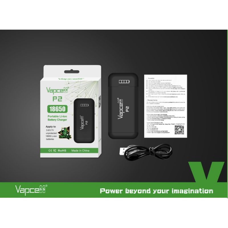 Vapcell P2 18650 Portable Li-ion Battery Charger