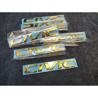 โลโก้  CIVIC 2020 GOLD งานเกรด A ราคาต่อ 1ชิ้น