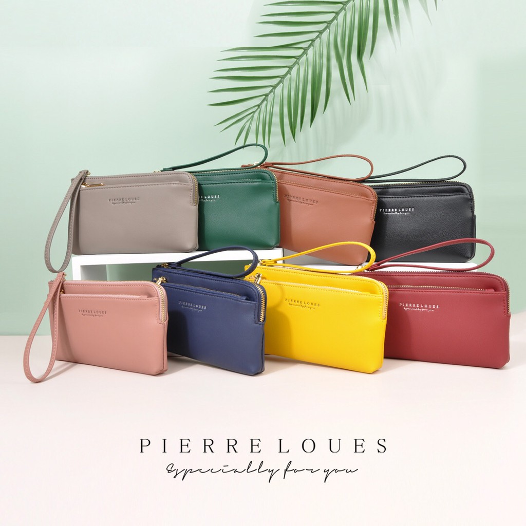 กระเป๋าสตางค์ Pierre loues（Forever Young） กระเป๋าข้อมือ คล้องมือไซส์ กระเป๋าผู้หญิง SKK5
