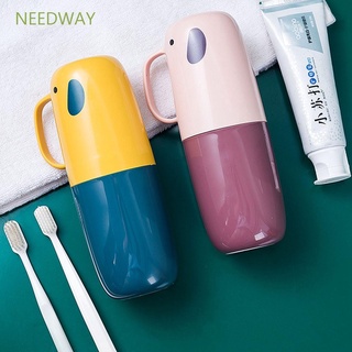 Needway กล่องเก็บแปรงสีฟัน ยาสีฟัน รูปช้าง แบบพกพา สําหรับผู้ใหญ่ และเด็ก เดินทาง ตั้งแคมป์