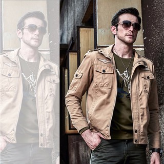 Field Jacket เสื้อแจ็คเก็ตแฟชั่น แต่งอาร์มสุดเท่ (10293MM)