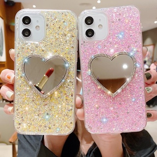 เคส case Samsung Galaxy A03S A02S A12 M12 A02 M02 A22 A32 A52 A72 A71 A51 เคสโทรศัพท์มือถือ ซิลิโคนนุ่ม แต่งกระจก กลิตเตอร์วิบวับ