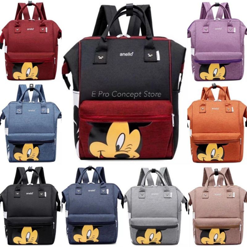 🐁 Mickey Mouse Mummy Maternity Nappy Diaper Bag Large Capacity Waterproof
