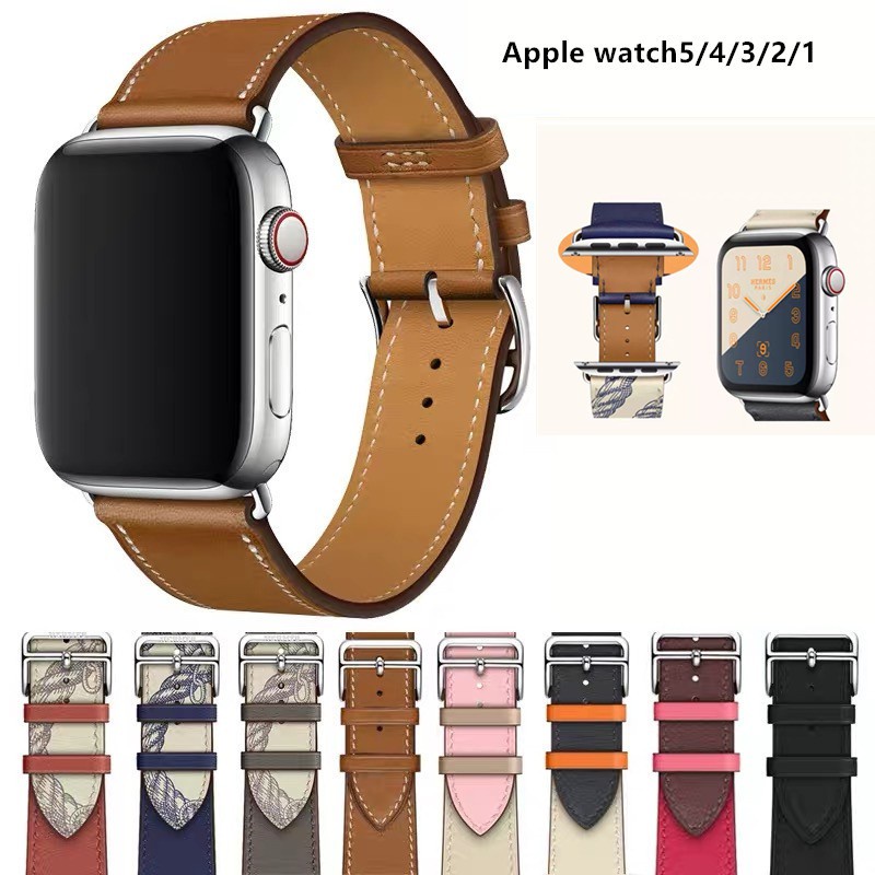 ﹍❆พร้อมส่งจากไทย!สายสำหรับ Apple watch ทุกSeries SE 6/5/4/3/2/1 สายหนัง Leather Band