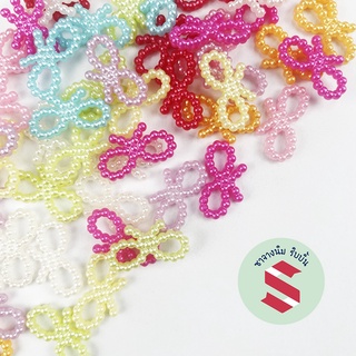 🔥ราคาส่ง🔥โบว์จุดไข่ปลา 100ชิ้น สีพาสเทล ขนาด1.8ซม ใช้ตกแต่งป…