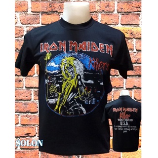 เสื้อวง IRON MAIDEN วงร็อค ไม่มีตะเข็บข้าง คอฟิต ป้ายUSA เสื้อวินเทจ เสื้อทัวร์ วงดนตรีร็อคต่างประเทศ