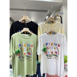 เสื้อยืด 3D ลาย uptown girl 💚🌼ป้าย its me basic