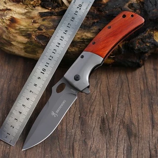 Browning มีดพับเดินป่า มีดพับตั้งแคมป์ จับถนัดมือ แข็งแรงคมกรีบ Folding Knife Outdoor Multifunctional Portable Knife