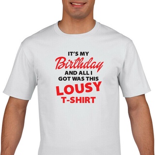 คอตต้อนคอกลมเสื้อยืดลําลอง พิมพ์ลาย Its My Birthday เข้ากับทุกการแต่งกาย สําหรับผู้ชาย 185841S-5XL