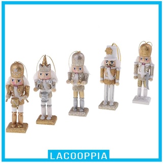 ฟิกเกอร์หุ่นตุ๊กตาไม้ Nutcracker ของเล่นสําหรับเด็ก 5 ชิ้น