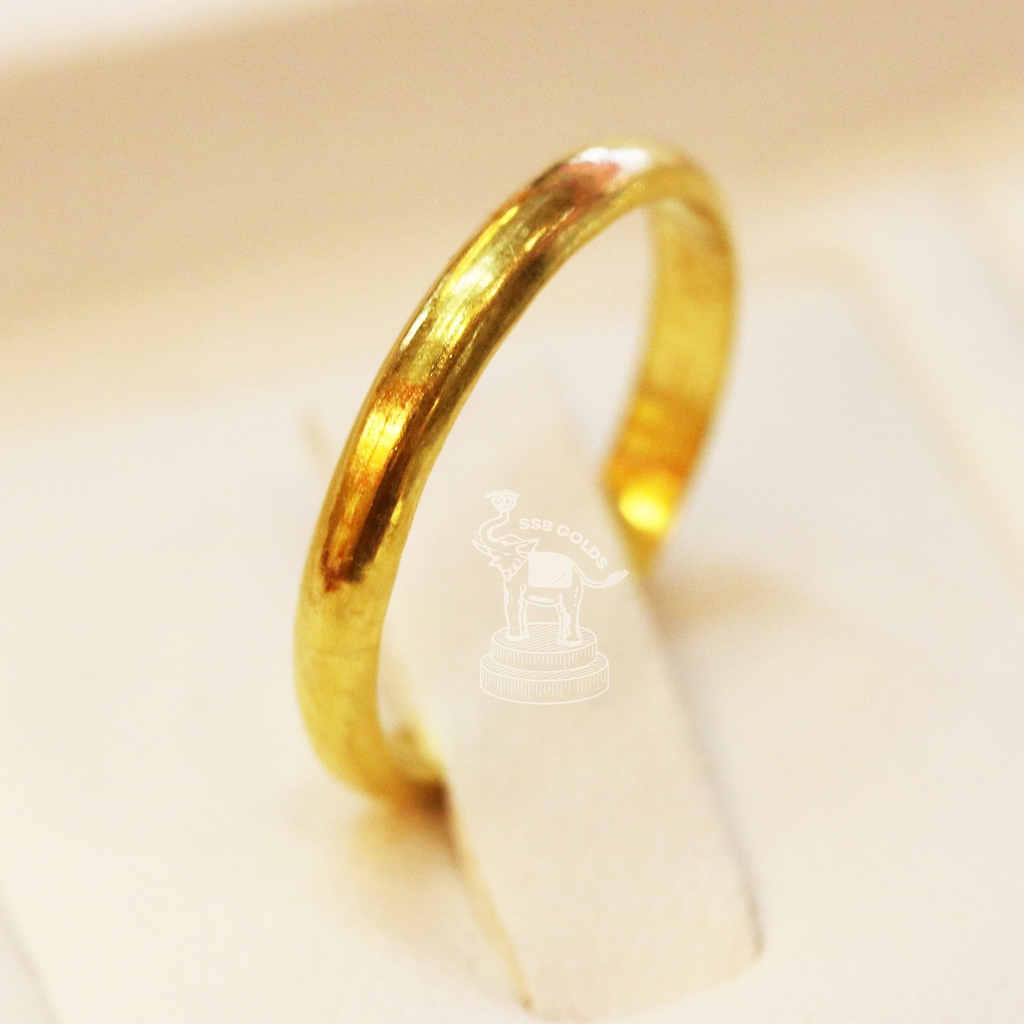 แหวนทอง 1 กรัม ทองแท้ 96.5% ลายเกลี้ยง ทองแท้ ขายได้ จำนำได้ มีใบรับประกัน