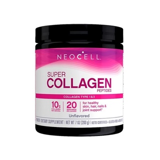 Neocell Super Collagen Type 1&amp;3 Peptide Unflavored คอลลาเจน 10,000 มก. ชนิดผง