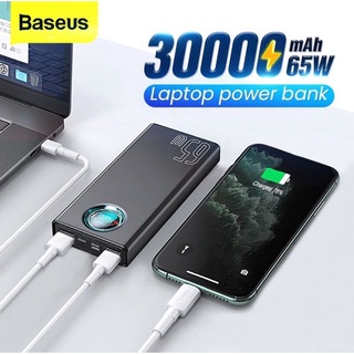 พาวเวอร์แบงค์ Baseus Power Bank notebook 65W PD + QC3.0 30000mAh แบตสำรอง 65W Laptop PowerBank