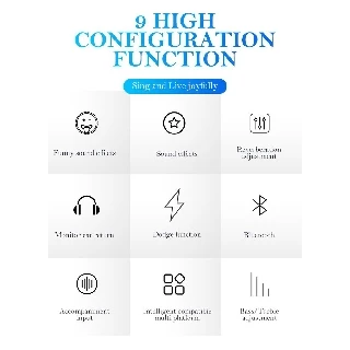 V8 Audio Stereo Headset Microphone Webcast Streamer Live Sound Card with Bluetooth V8 BT USBเสียงชุดหูฟังไมโครโฟนWebcast