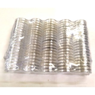 ตลับใส่เหรียญ 24 มม. 100 ตลับ ใส่เหรียญ 5 บาท หมุนเวียน