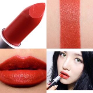 MAC ลิปแมคสี Chilli ของแท้!! แมครุ่นปลอกดำ สีแดง เจือส้มอิฐ