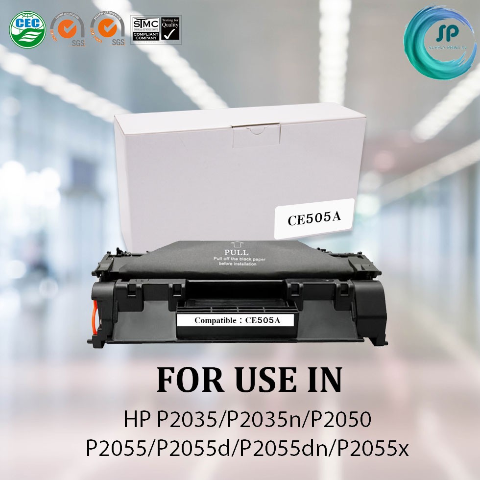 ตลับหมึกเลเซอร์เทียบเท่า CE505A สำหรับเครื่องพิมพ์LaserJet P2035/ P2035n/ P2050/ P2055/ P2055d/ P205