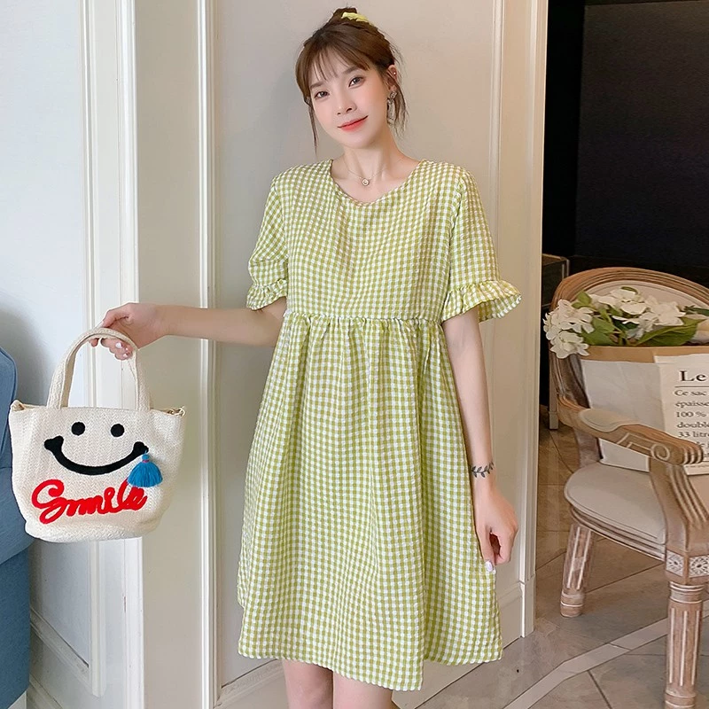 SUNDAY2020🎀 เดรสลายตารางสไตล์คาวาอี้ น่ารักเกินต้านมากแม่ ใครไม่มีคือพลาด มี 3 สีสวยไม่ไหววว