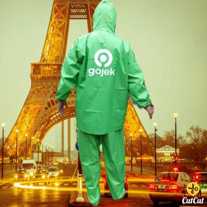 เสื้อกันฝน Gojek grab สําหรับขี่รถจักรยานยนต์ Taxi