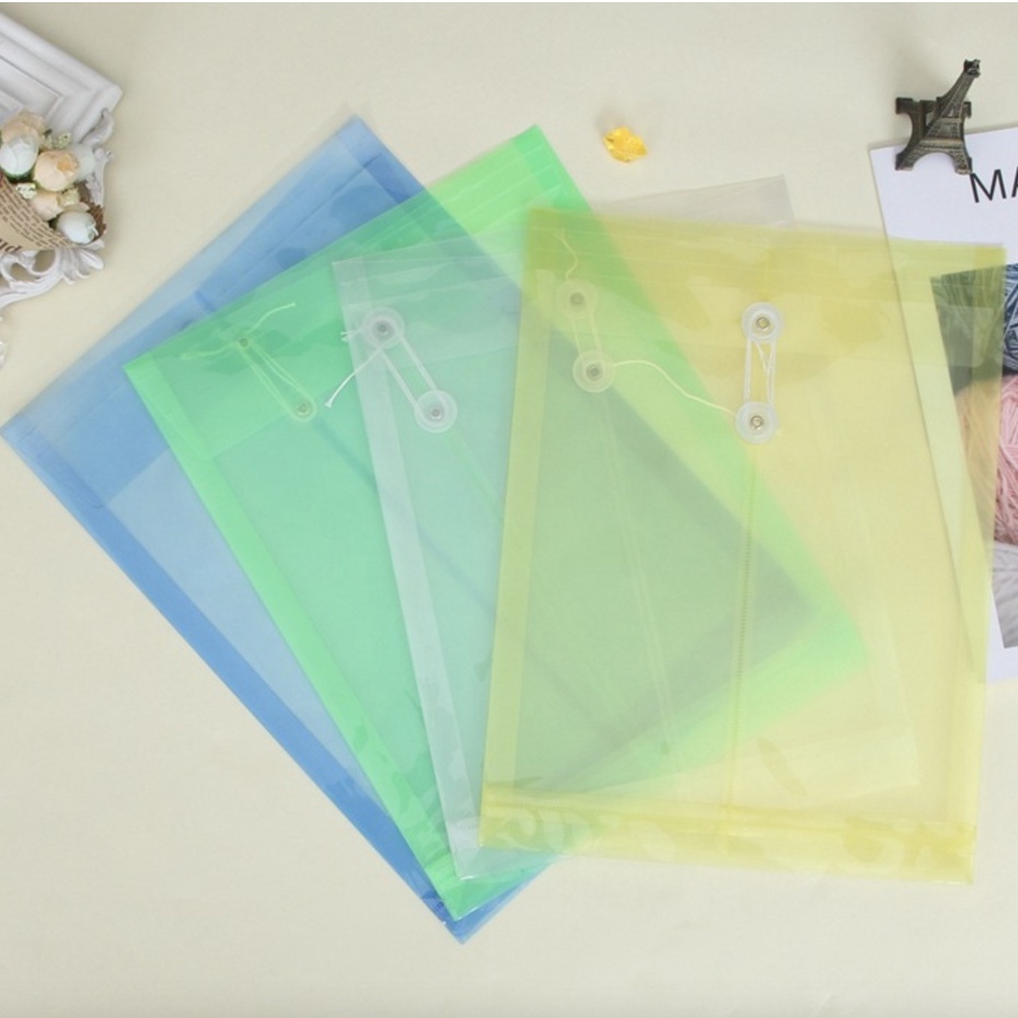 [สีเหลือง] เชือกกันเกียร์ไฟล์ A4 SIZE/ FAIL TALI PLASTIK A4