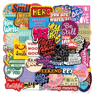 50Pcs/Set ❉ VSCO：Colorful Healing English Word Letters - Series 04 สติ๊กเกอร์ ❉ DIY Mixed Fashion Doodle Decals สติ๊กเกอร์