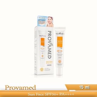 Provamade Sun Face SPF50+ PA++++ ครีมกันแดดโปรวาเมด  สีขาว ขนาด 15 ml