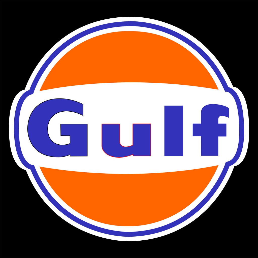 GULF สติกเกอร์ pvc กันน้ำ ขนาด 8x8.5cm ราคา 19 บาท