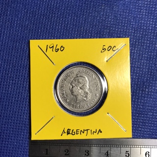 Special Lot No.60175 ปี1960 อาร์เจนติน่า 50 CENTAVOS เหรียญสะสม เหรียญต่างประเทศ เหรียญเก่า หายาก ราคาถูก