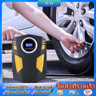 ปั๊มลมรถยนต์ ปั๊มลมไฟฟ้า ปั๊มลมไฟฟ้าติดรถยนต์ ปั้มลม แบบพกพา Car air pump ที่เติมลมยาง เครื่องปั๊มลม เครื่องสูบลมยางรถ