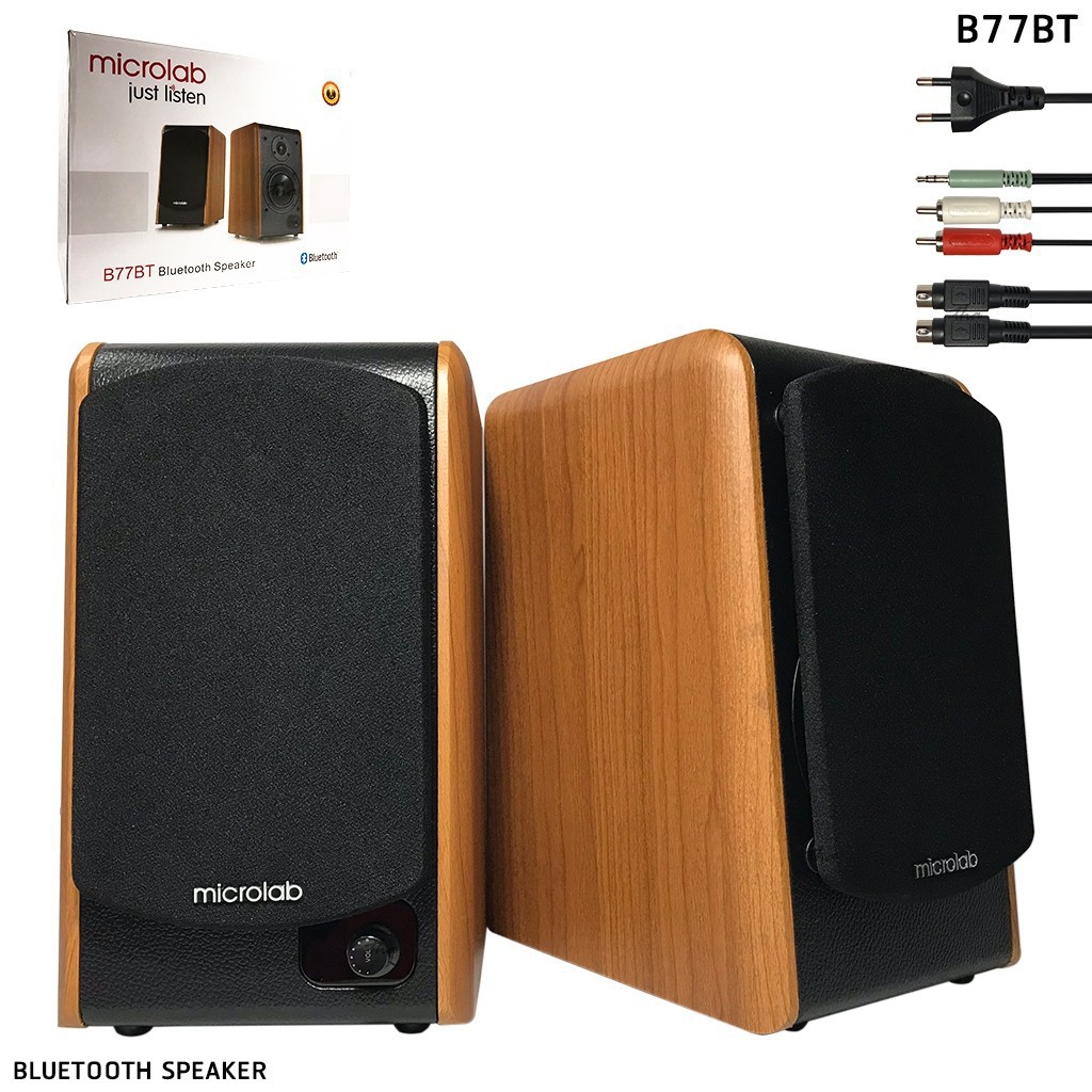 microlab b77bt 2.0 wood