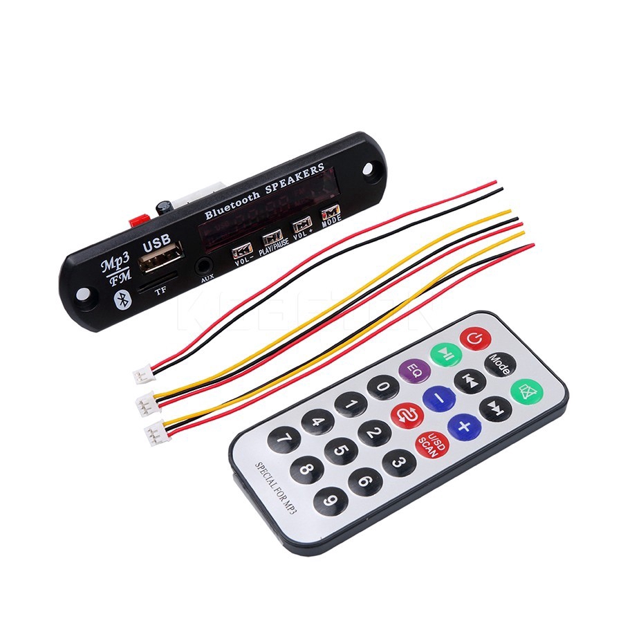 บอร์ดถอดรหัสวิทยุบลูทูธไร้สาย 12v Mp 3 Usb สําหรับรถยนต์พร้อมรีโมท