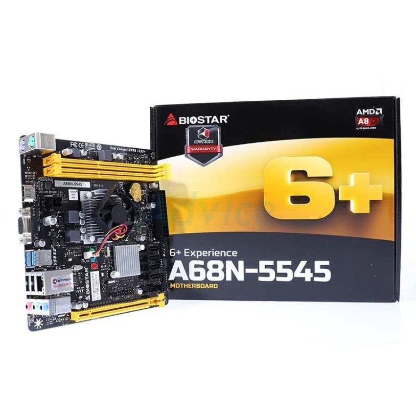 BIOSTAR Mainboard A68N-5545 + CPU AMD Quad-core A8-5545