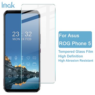 imak ฟิล์มกระจกนิรภัยใส Asus ROG Phone 5 Mobile Phone ป้องกันหน้าจอกระจก 9H ฟิล์มป้องกันการระเบิด กระจกนิรภัย