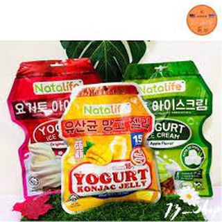 Yogurt konjac jelly เยลลี่โยเกริตผสมน้ำผลไม้ นาตาไลฟ์ โยเกิร์ต ไอศกรีม Natalife Yogurt Ice Cream