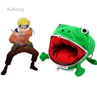 NARUTO Kuhong กระเป๋าสตางค์ใส่เหรียญลายการ์ตูนนารูโตะ ( One Size สีเขียว )