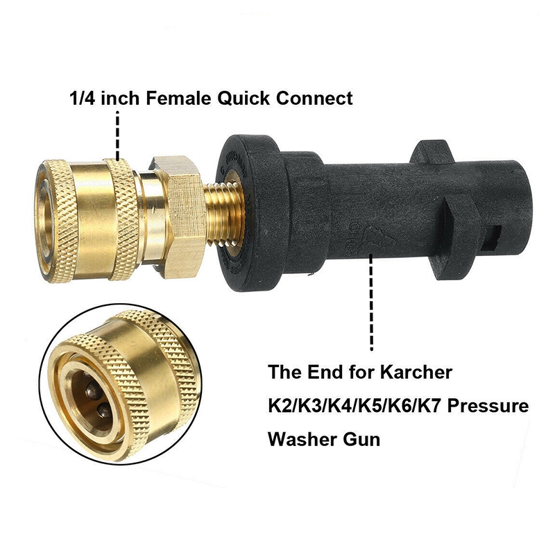 Pair High Pressure Washer Quick Connect M22X 1//4 Inch Quick Connect Adapter