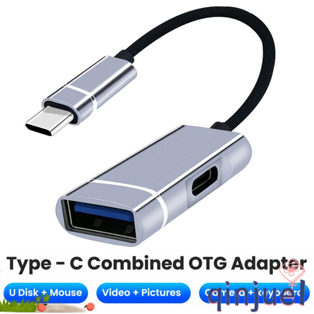 Qinjue1 Type C Otg Adapter Laptop Data Sync U Disk Reader Power Supply Usb 3 0 9x13689wsl