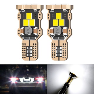 หลอดไฟถอยหลังรถยนต์ LED T16 T15 W16W 2835 9-SMD 6000K Canbus 921 912 12V สีขาว 2 ชิ้น