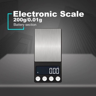 ตาชั่ง ตาชั่งพกพา 1kg/0.1g 500g/0.01g 200g/0.01g Digital LCD Electronic Kitchen Scale Food Scale Portable Weighing Scale