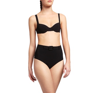 Angelys Balek    ชุดว่ายน้ำ Black High Waist Belted Bikini Swimsuit รุ่น FW20SW00105101.1สีดำ