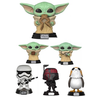 ฟิกเกอร์ Funko Star Wars Pop Mandalorian Baby Yoda Boba Fett Stormtrooper ของเล่นสําหรับเด็ก