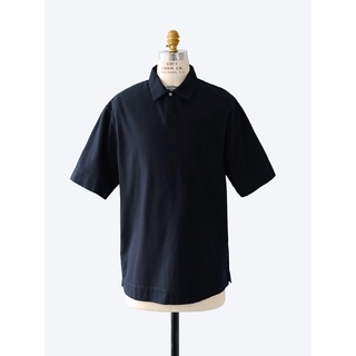 [JBB*] DARK NAVY OVERSIZED POLO SHIRT เจบีบี โปโลเชิ้ต เสื้อโปโลผู้ชาย เชิ้ตโปโลโอเวอร์ไซส์ ผ้าคอตตอน สีน้ำเงินเข้ม