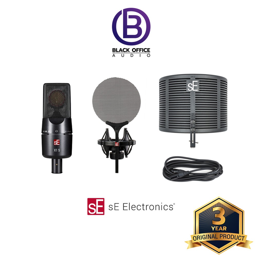 sE Electronics X1 S Studio Bundle ชุดไมค์คอนเดนเซอร์ / ไมค์อัดเสียง / Condenser Microphone (BlackOfficeAudio)