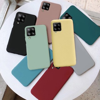 เคสโทรศัพท์ซิลิโคนแบบบางพิเศษสีแคนดี้สําหรับ Samsung Galaxy A02S A12 A42 5 G