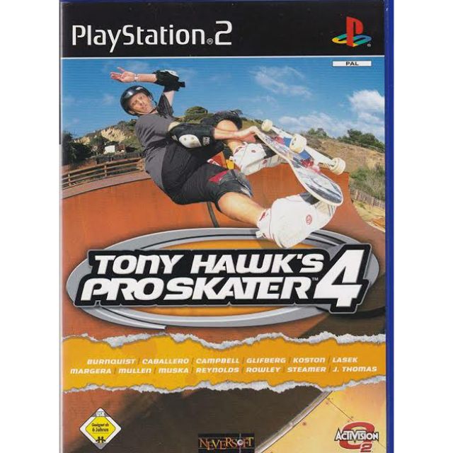 แผ่นเกมส์ PS2 - Tony Hawk Pro Skater 4 เกมส์สเก็ตบอร์ด (เก็บปลายทางได้)✅✅
