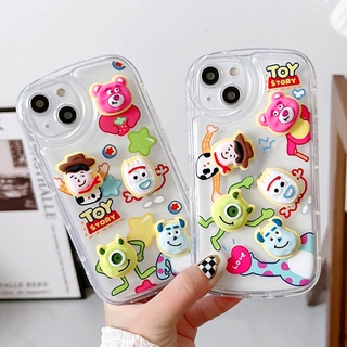 เคสโทรศัพท์มือถือแบบนิ่ม TPU ใส กันกระแทก กันรอยขีดข่วน ลาย Toy Story 3D สําหรับ iPhone 11 13 12 Pro X XR 7 8 Plus SE 2020