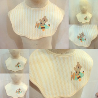 ผ้ากันเปื้อนเด็ก ผ้าฝ้าย 100% Cotton ลายหมีน้อย