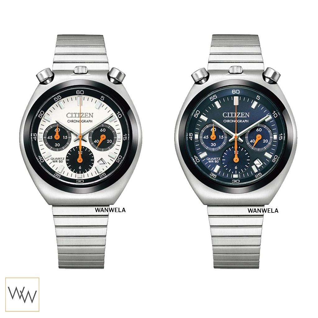 ของแท้ นาฬิกาข้อมือ Citizen Bullhead Record Label Tsuno Chrono Re-Issue (AN3660-81A & AN3660-81L)